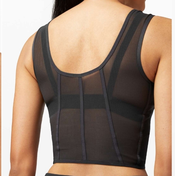 Lululemon athletica femme force crop tank in black size 10 - Picture 2 of 12